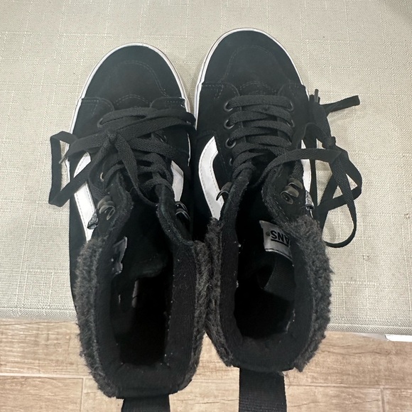 Vans Shoes - Vans Black Suede High-Top Sneakers with White Side Stripe